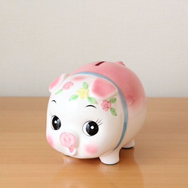 Qoo10] ぶた貯金箱 (大) /日本製 国産品 瀬