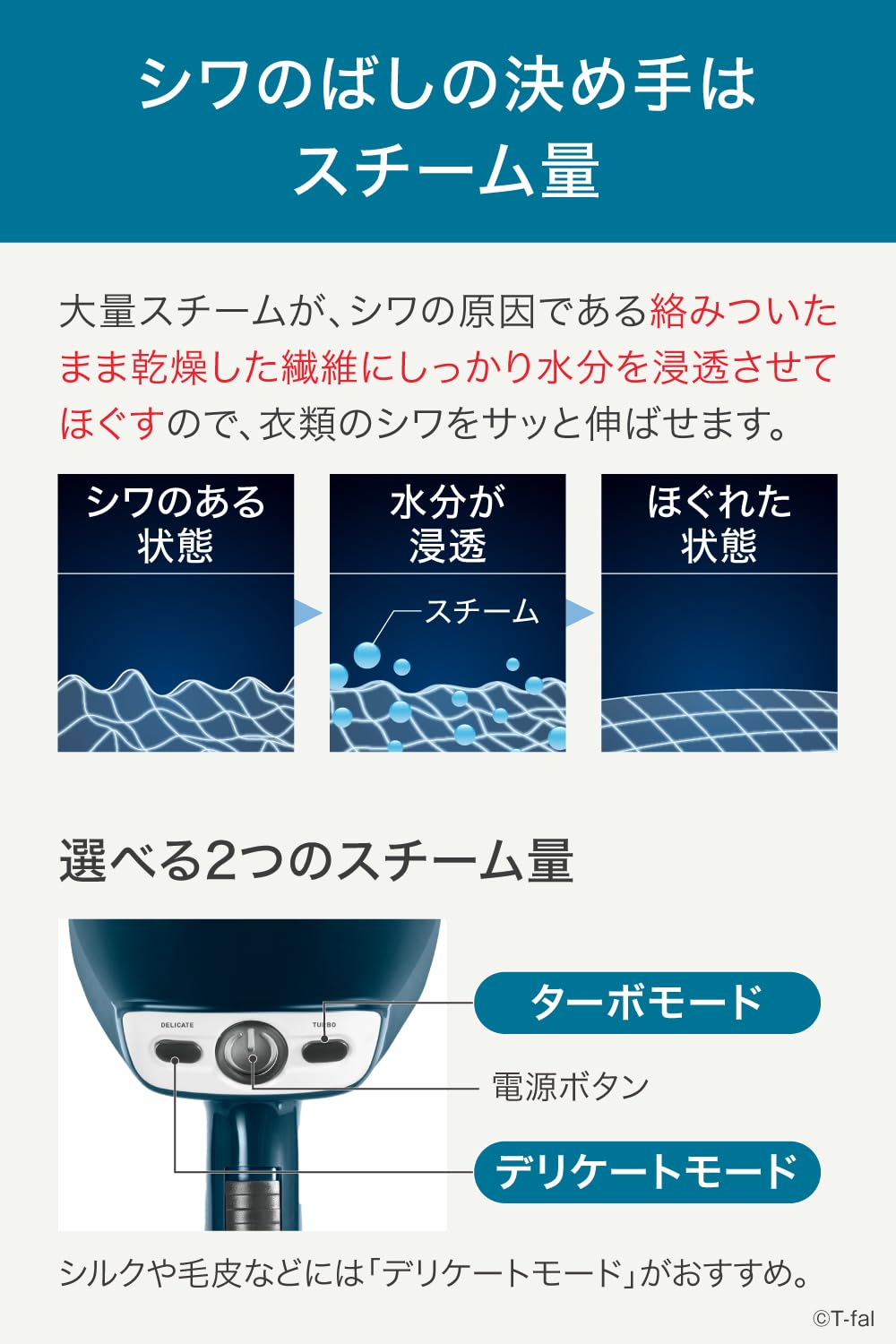 ティファール パワフル連続スチーム 平均約20g/分 衣類スチーマー 専用モデル 「アクセススチーム プラス」 立ち上がり約40秒 スチームアイロン DT8100J0 ホワイト