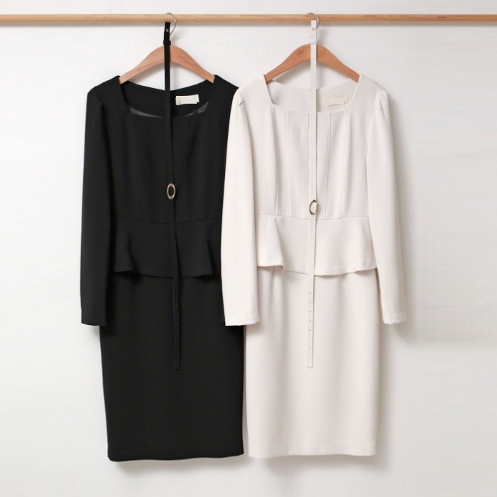 ワンピース 結婚式 ペプラム 入園入学 卒園 卒業 長袖 スリム ワンピース 結婚式 ペプラム 入園入学 卒園 卒業 長袖 スリム