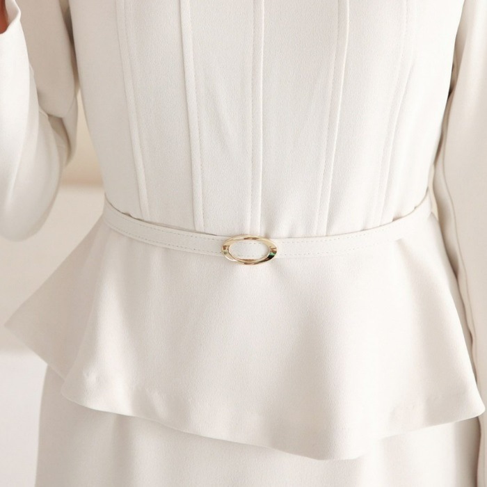 ワンピース 結婚式 ペプラム 入園入学 卒園 卒業 長袖 スリム ワンピース 結婚式 ペプラム 入園入学 卒園 卒業 長袖 スリム