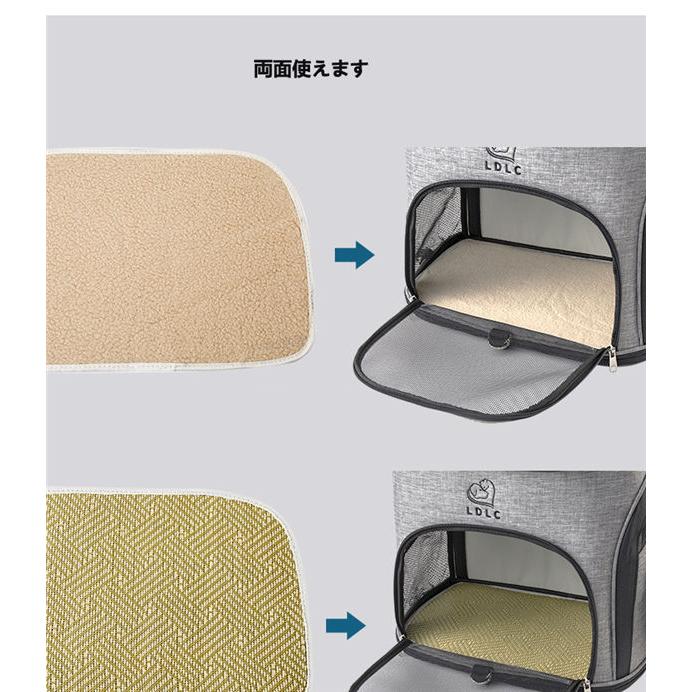 ペットキャリーバッグ リュック 猫リュックバッグ マット付き 猫小型犬用 散歩 通院 防災 避難 旅行 軽量 折畳 ペットバッグM:32cm*25cm*39cm