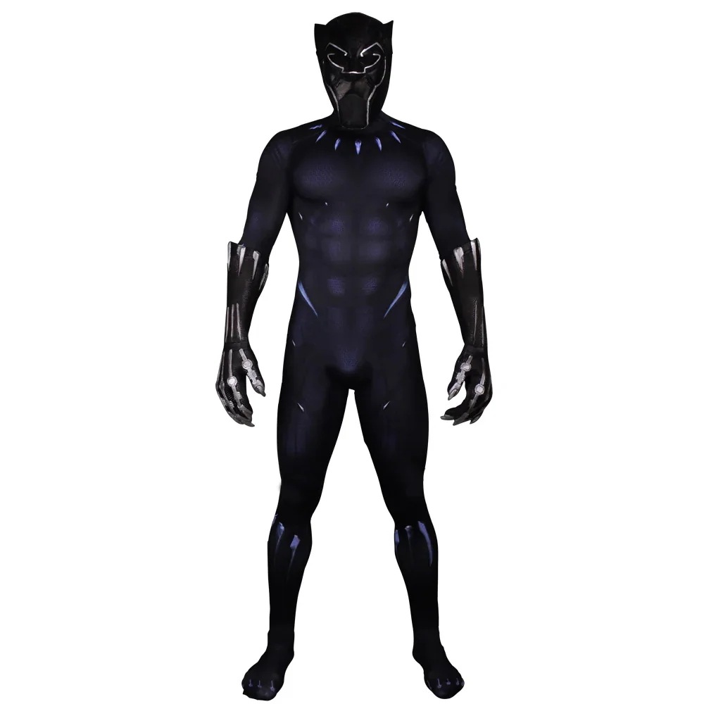 アベンジャーズ:インフィニティウォー ブラックパンサー Black Panther Full bodysuits 全身タイツ マスク付 コスチューム コスプレ衣装 アベンジャーズ:インフィニティウォー ブラックパンサー Black Panther Full bodysuits 全身タイツ マスク付 コスチューム コスプレ衣装