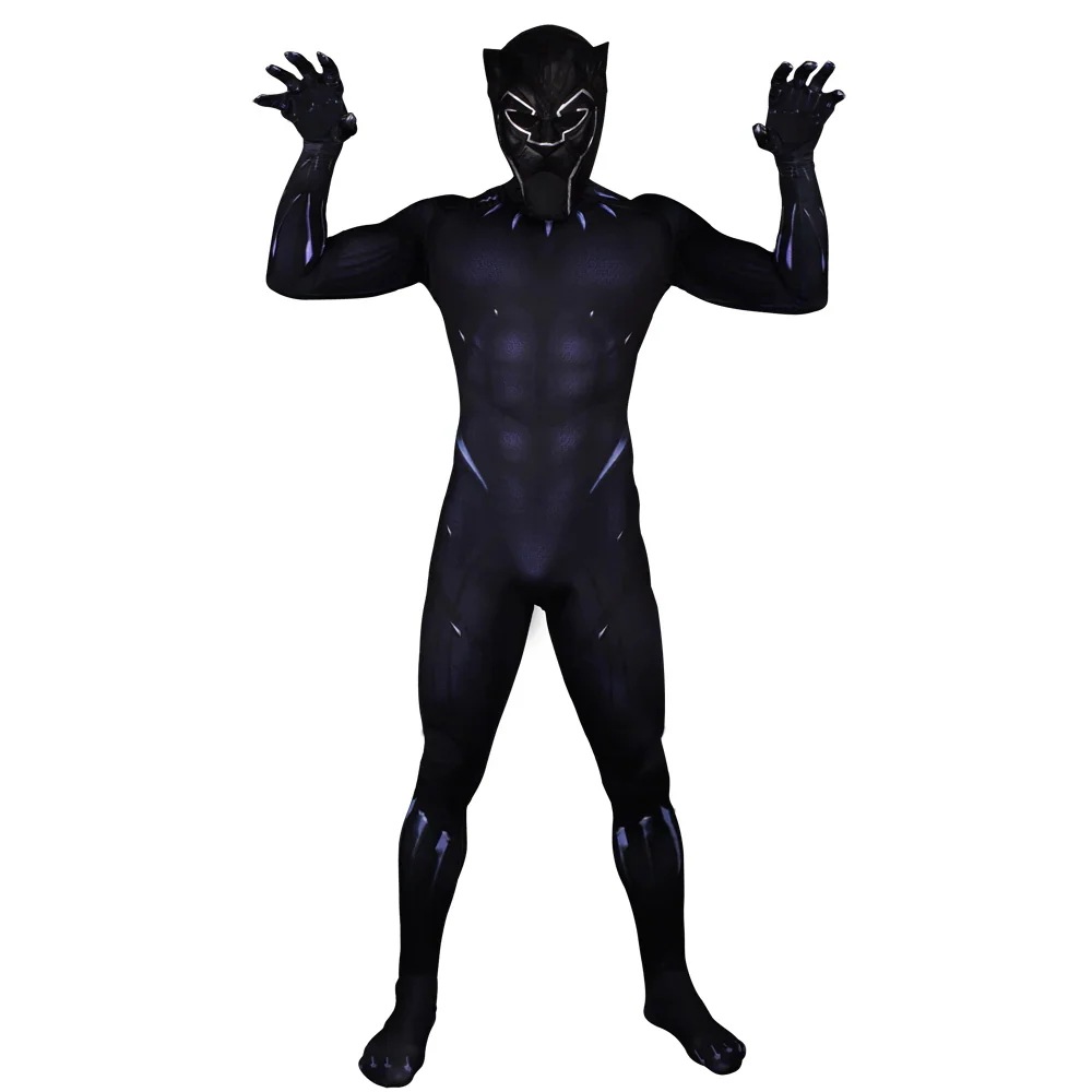 アベンジャーズ:インフィニティウォー ブラックパンサー Black Panther Full bodysuits 全身タイツ マスク付 コスチューム コスプレ衣装 アベンジャーズ:インフィニティウォー ブラックパンサー Black Panther Full bodysuits 全身タイツ マスク付 コスチューム コスプレ衣装