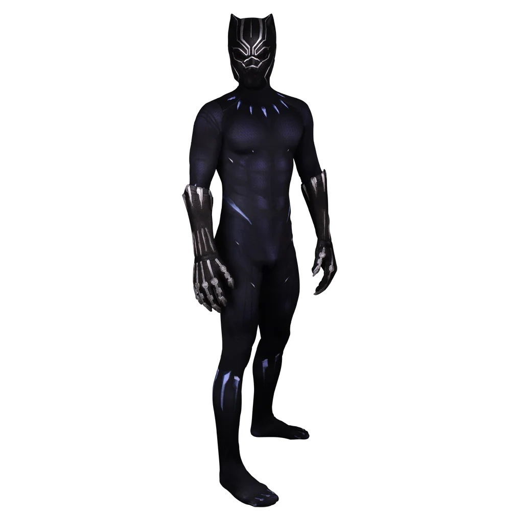 アベンジャーズ:インフィニティウォー ブラックパンサー Black Panther Full bodysuits 全身タイツ マスク付 コスチューム コスプレ衣装 アベンジャーズ:インフィニティウォー ブラックパンサー Black Panther Full bodysuits 全身タイツ マスク付 コスチューム コスプレ衣装