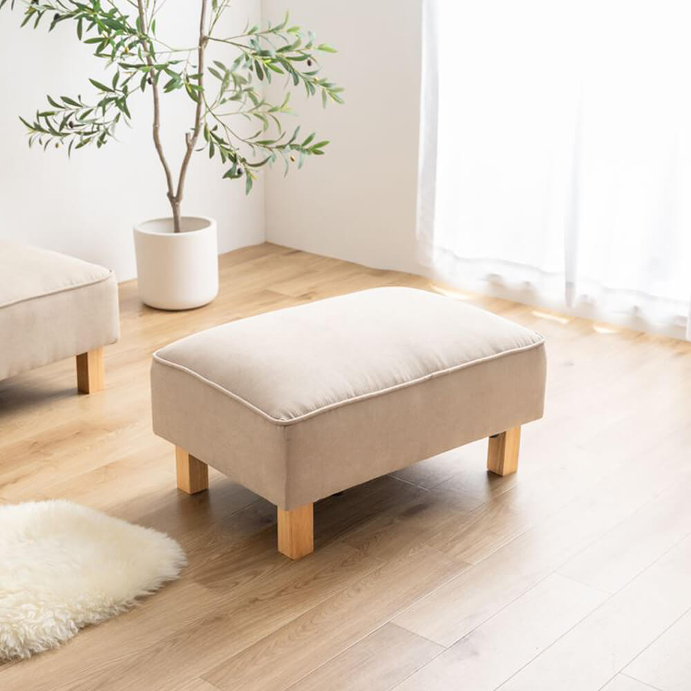 ソファー　オットマン　ロー　フロア　ユニット　ファブリック　１Ｐ単品　Ｉ字　低め　ふたりがけ　小さめ　リビング　ダイニング　一人