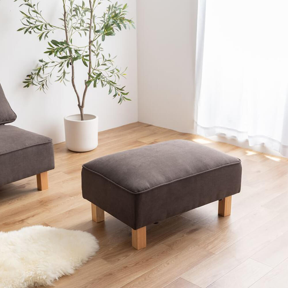 ソファー　オットマン　ロー　フロア　ユニット　ファブリック　１Ｐ単品　Ｉ字　低め　ふたりがけ　小さめ　リビング　ダイニング　一人