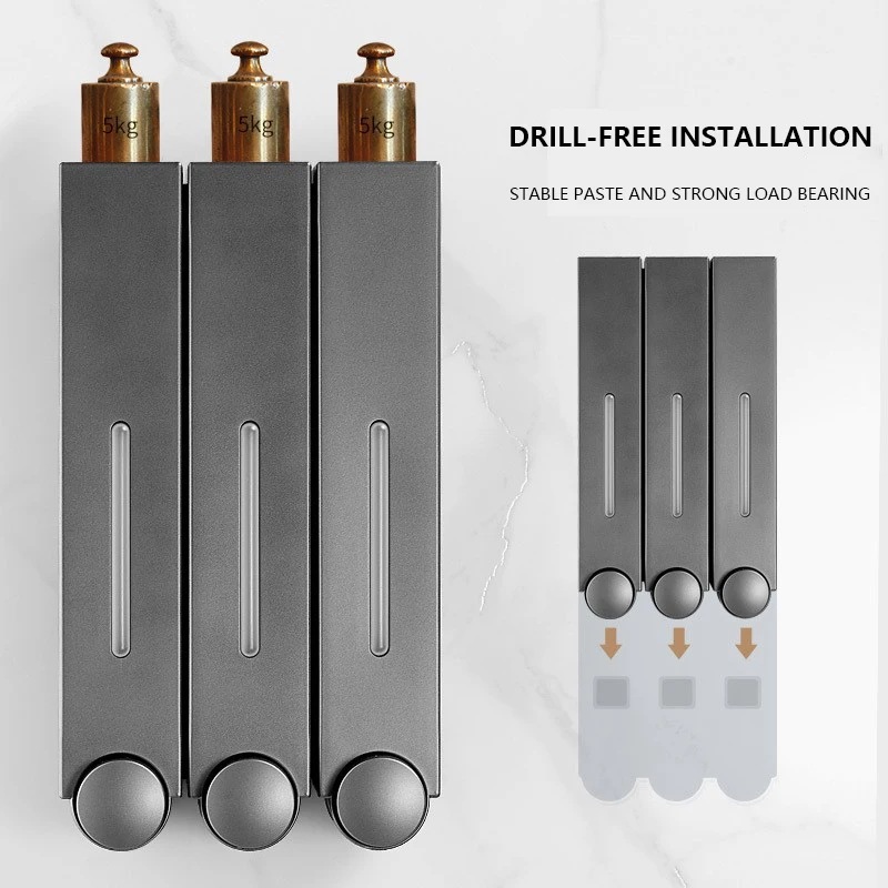 ソープディスペンサー 壁掛け ハンドソープ シングル ダブル 3ヘッド 壁取り付け カビ ホテル用 gun gray double ソープディスペンサー 壁掛け ハンドソープ シングル ダブル 3ヘッド 壁取り付け カビ ホテル用 gun gray double