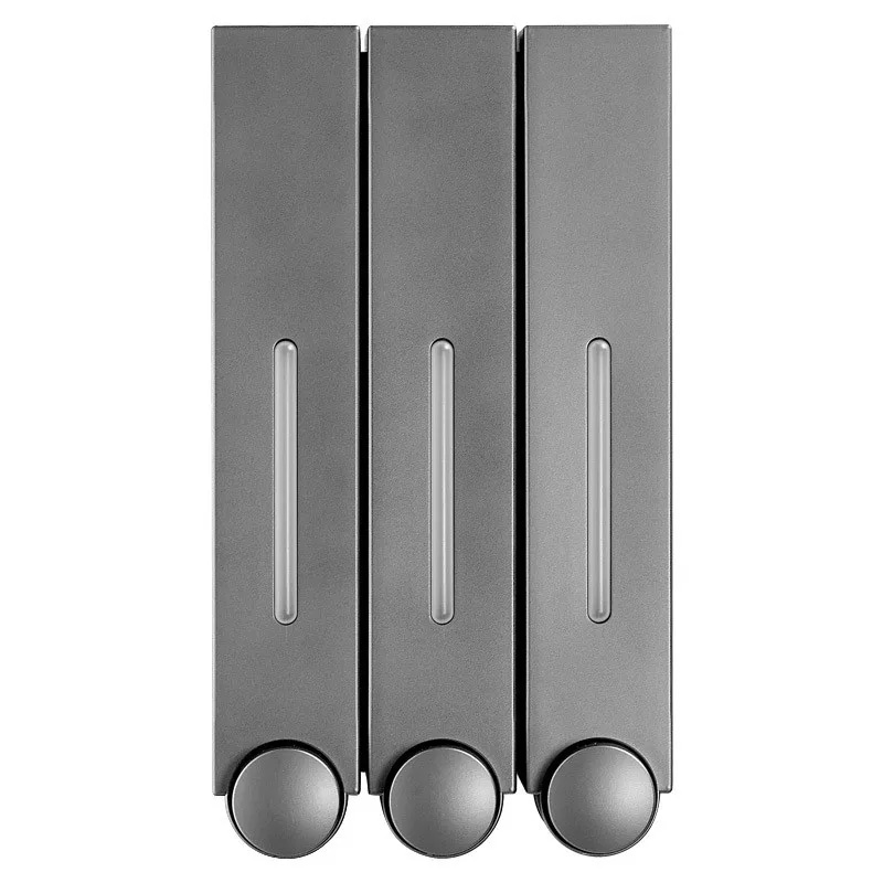 ソープディスペンサー 壁掛け ハンドソープ シングル ダブル 3ヘッド 壁取り付け カビ ホテル用 gun gray double ソープディスペンサー 壁掛け ハンドソープ シングル ダブル 3ヘッド 壁取り付け カビ ホテル用 gun gray double
