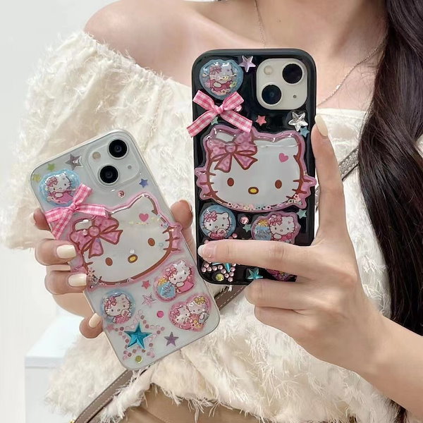 Qoo10] 韓国 かわいい キティ iphone15