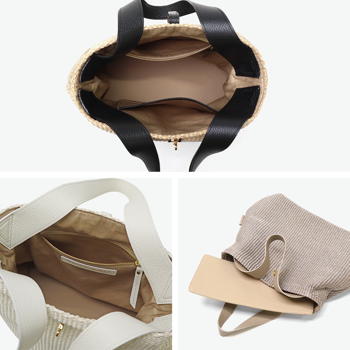 正規品 トートバッグ レディース トート かごバッグ 軽量 ブランド 女性 おしゃれ 肩掛け 本革 レザー かわいい B5 SANDRO イタリアンラフィアシート Lサイズ V-8908