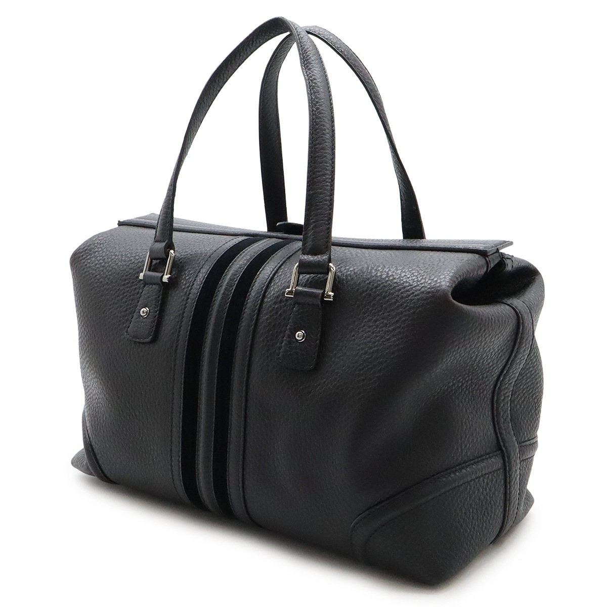 シェリーライン ハンドバッグ ミニボストンバッグ レザー スエード ブラック 黒 シルバー金具 15033 シェリーライン ハンドバッグ ミニボストンバッグ レザー スエード ブラック 黒 シルバー金具 15033