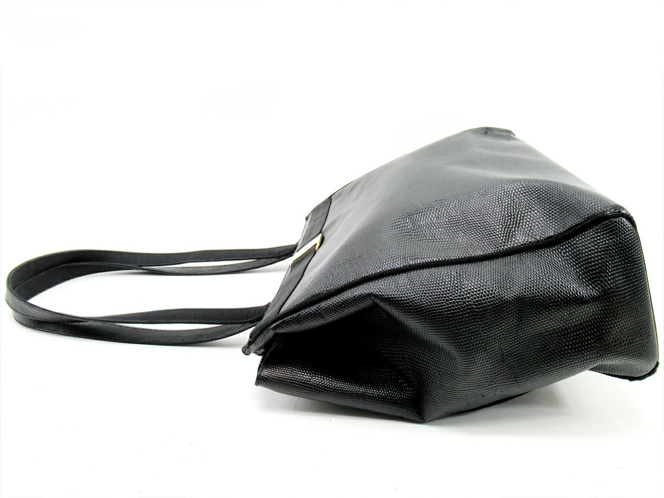 トートバッグ ワンショルダー ヴァラ金具 ブラック 中古 トートバッグ ワンショルダー ヴァラ金具 ブラック 中古