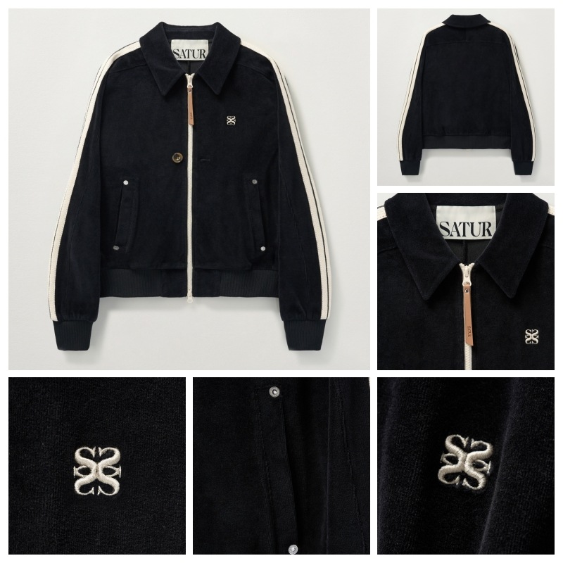satur Lawton Velour Collar Jacket 最終値下げ satur Lawton Velour