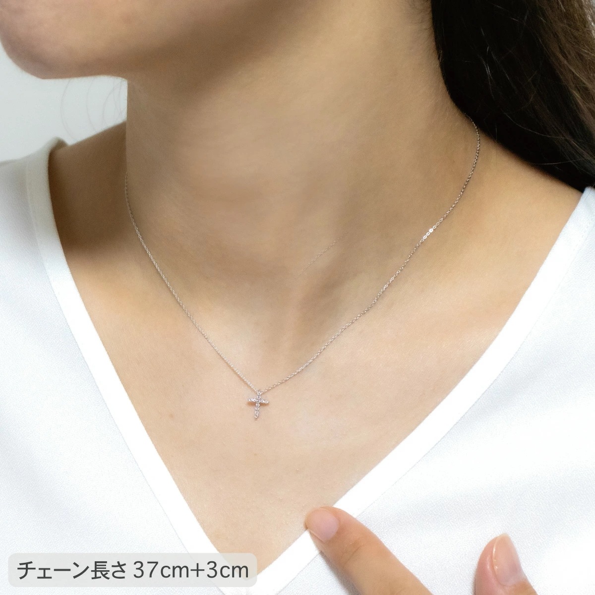 ネックレス レディース シルバー925 キュービックジルコニア 刻印 クロス 十字架 パヴェ ミニ ネックレス レディース シルバー925 キュービックジルコニア 刻印 クロス 十字架 パヴェ ミニ
