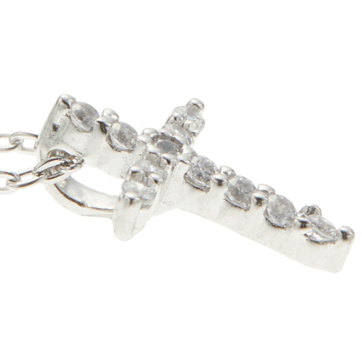 ネックレス レディース シルバー925 キュービックジルコニア 刻印 クロス 十字架 パヴェ ミニ ネックレス レディース シルバー925 キュービックジルコニア 刻印 クロス 十字架 パヴェ ミニ