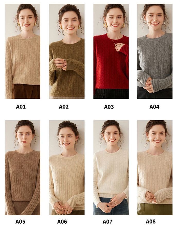 カシミヤ カシミヤセーター レディース ニット トップス ケーブル編み 無地 丸首 シンプル 長袖 秋冬 上品 細見え効果 綺麗め 体型カバー 着回し 冷え性 保湿性 弾力性 高品質 厚手 20代 3 カシミヤ カシミヤセーター レディース ニット トップス ケーブル編み 無地 丸首 シンプル 長袖 秋冬 上品 細見え効果 綺麗め 体型カバー 着回し 冷え性 保湿性 弾力性 高品質 厚手 20代 3