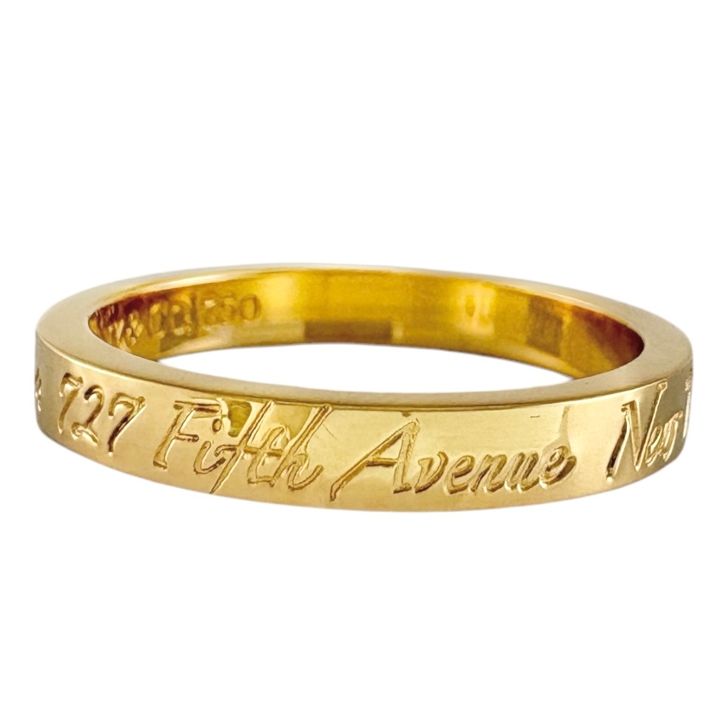 k18 ティファニー 大きいサイズ 15号 ノーツナロー リング 指輪 k18 ティファニー 大きいサイズ 15号 ノーツナロー リング 指輪