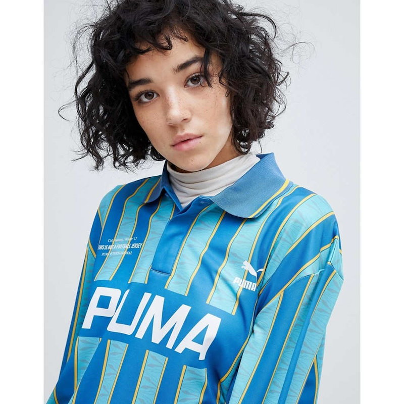 プーマ レディース トップス【Puma Exclusive To ASOS Football Jersey In Blue】Blue プーマ レディース トップス【Puma Exclusive To ASOS Football Jersey In Blue】Blue
