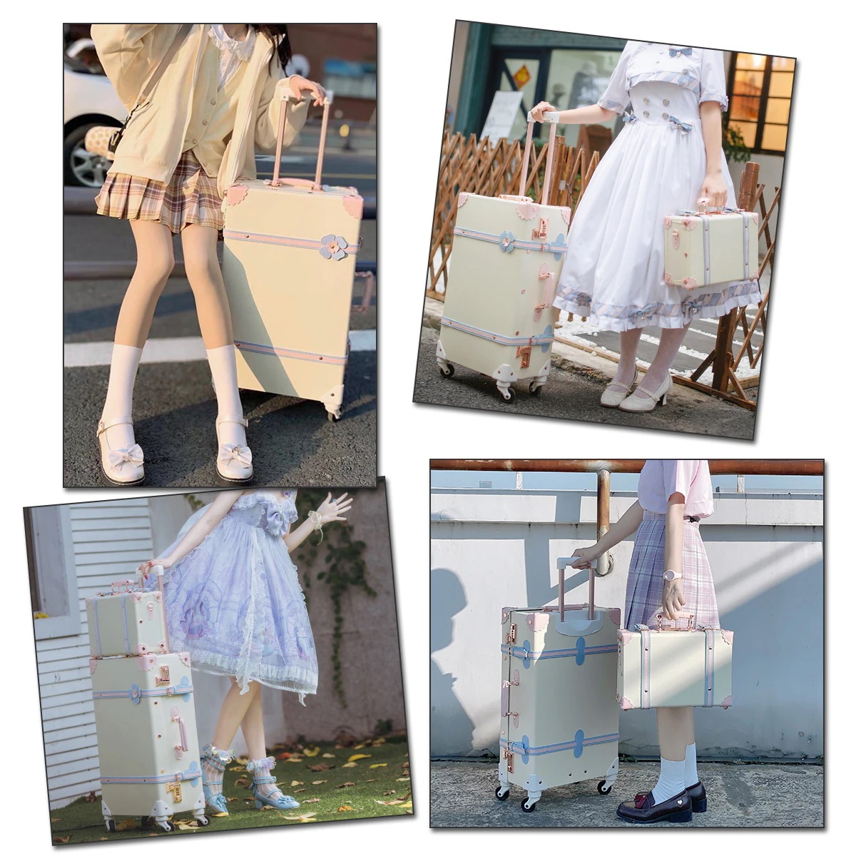 スーツケース m かわいい キャリーケース 可愛い キャリーバック かわいい トランクケース 旅行カバン 中型 4輪 軽量 軽い 静音 丈夫 頑丈 女性