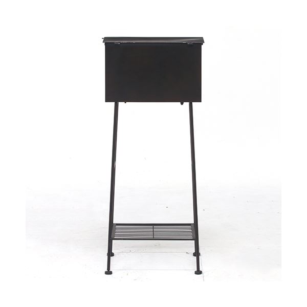 ガーデンポスト/郵便受け モンステラ 横型 ブラウン 幅425mm スチール 収納用棚板付き 玄関 エントランス 入口 ガーデンポスト/郵便受け モンステラ 横型 ブラウン 幅425mm スチール 収納用棚板付き 玄関 エントランス 入口