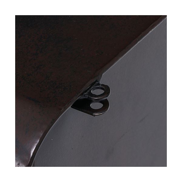 ガーデンポスト/郵便受け モンステラ 横型 ブラウン 幅425mm スチール 収納用棚板付き 玄関 エントランス 入口 ガーデンポスト/郵便受け モンステラ 横型 ブラウン 幅425mm スチール 収納用棚板付き 玄関 エントランス 入口