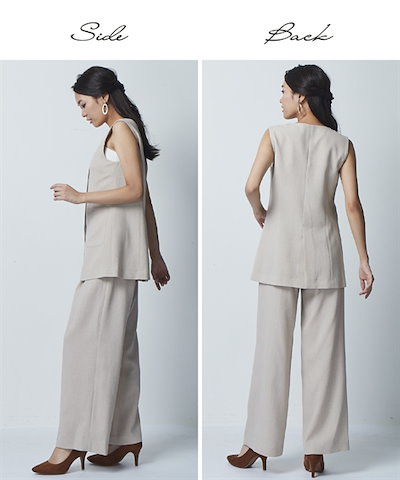 在庫超歓迎 CMG0221A0001 : レディーススーツWブレストノーカラースー : レディース服 特価お得