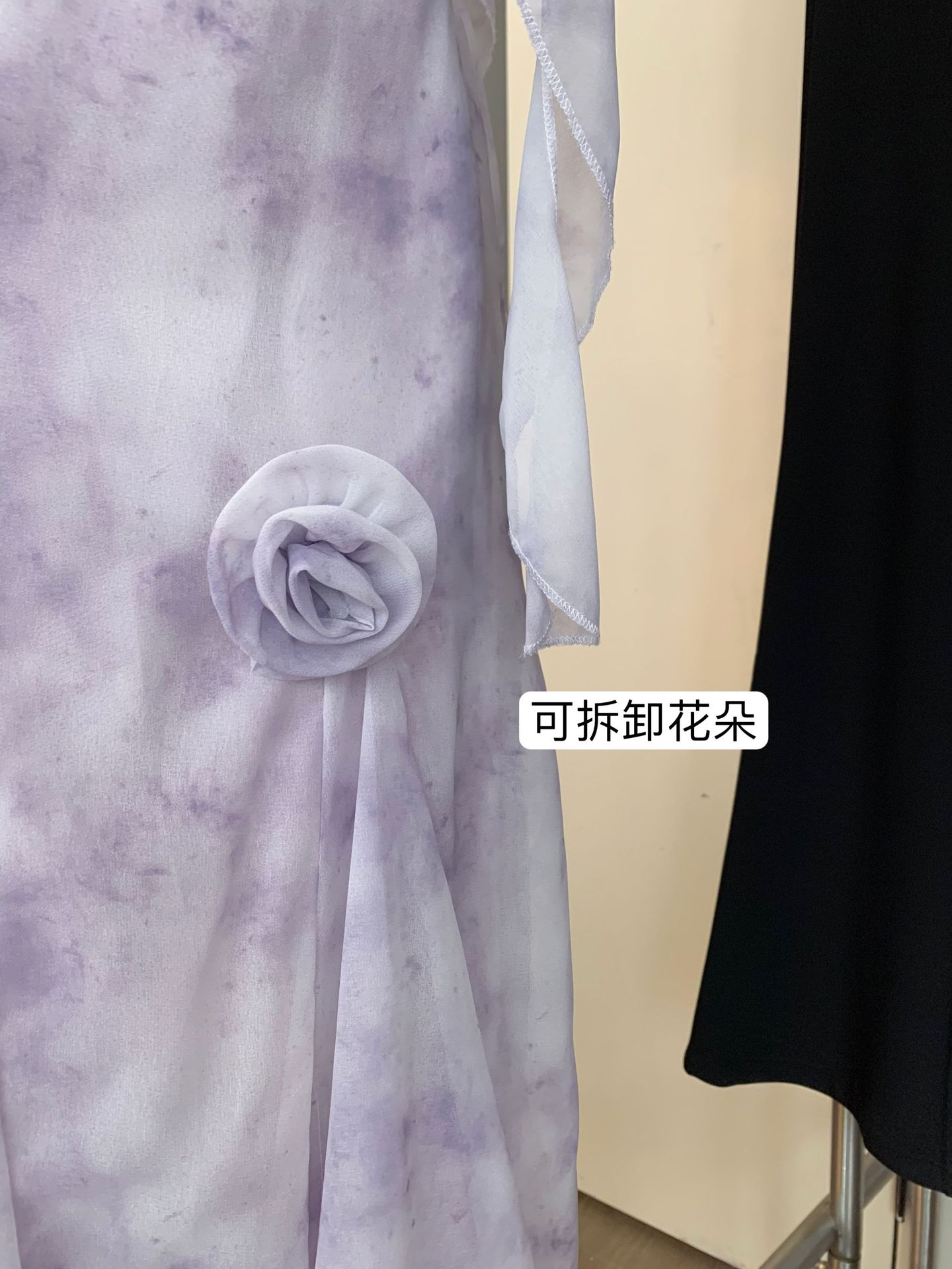 【急速出荷】紫のぼかし花柄シフォンキャミソールワンピースミディアムウエストノースリーブタンクトップスカート 【急速出荷】紫のぼかし花柄シフォンキャミソールワンピースミディアムウエストノースリーブタンクトップスカート