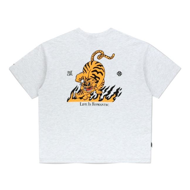 【ROMANTIC CROWN】 BLAZE REEL TIGER TEE SHIRT 【ROMANTIC CROWN】 BLAZE REEL TIGER TEE SHIRT