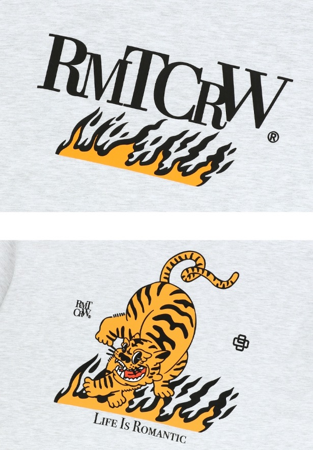 【ROMANTIC CROWN】 BLAZE REEL TIGER TEE SHIRT 【ROMANTIC CROWN】 BLAZE REEL TIGER TEE SHIRT