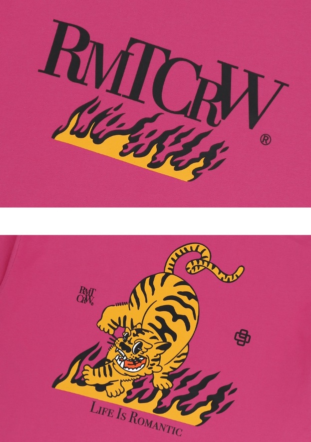 【ROMANTIC CROWN】 BLAZE REEL TIGER TEE SHIRT 【ROMANTIC CROWN】 BLAZE REEL TIGER TEE SHIRT