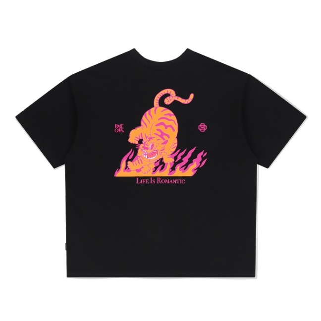 【ROMANTIC CROWN】 BLAZE REEL TIGER TEE SHIRT 【ROMANTIC CROWN】 BLAZE REEL TIGER TEE SHIRT