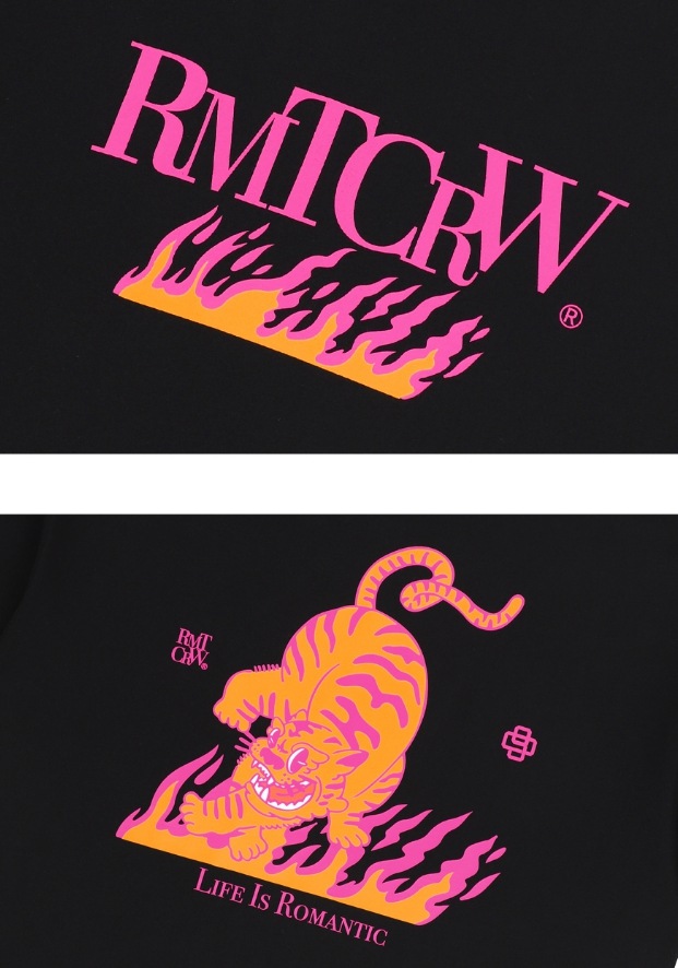 【ROMANTIC CROWN】 BLAZE REEL TIGER TEE SHIRT 【ROMANTIC CROWN】 BLAZE REEL TIGER TEE SHIRT