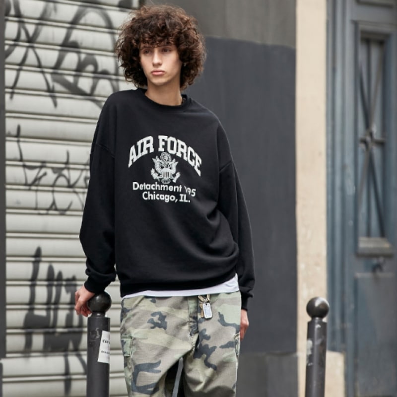 FLUKEフルークエアフォースマンツーマンTシャツFMT3076 4color