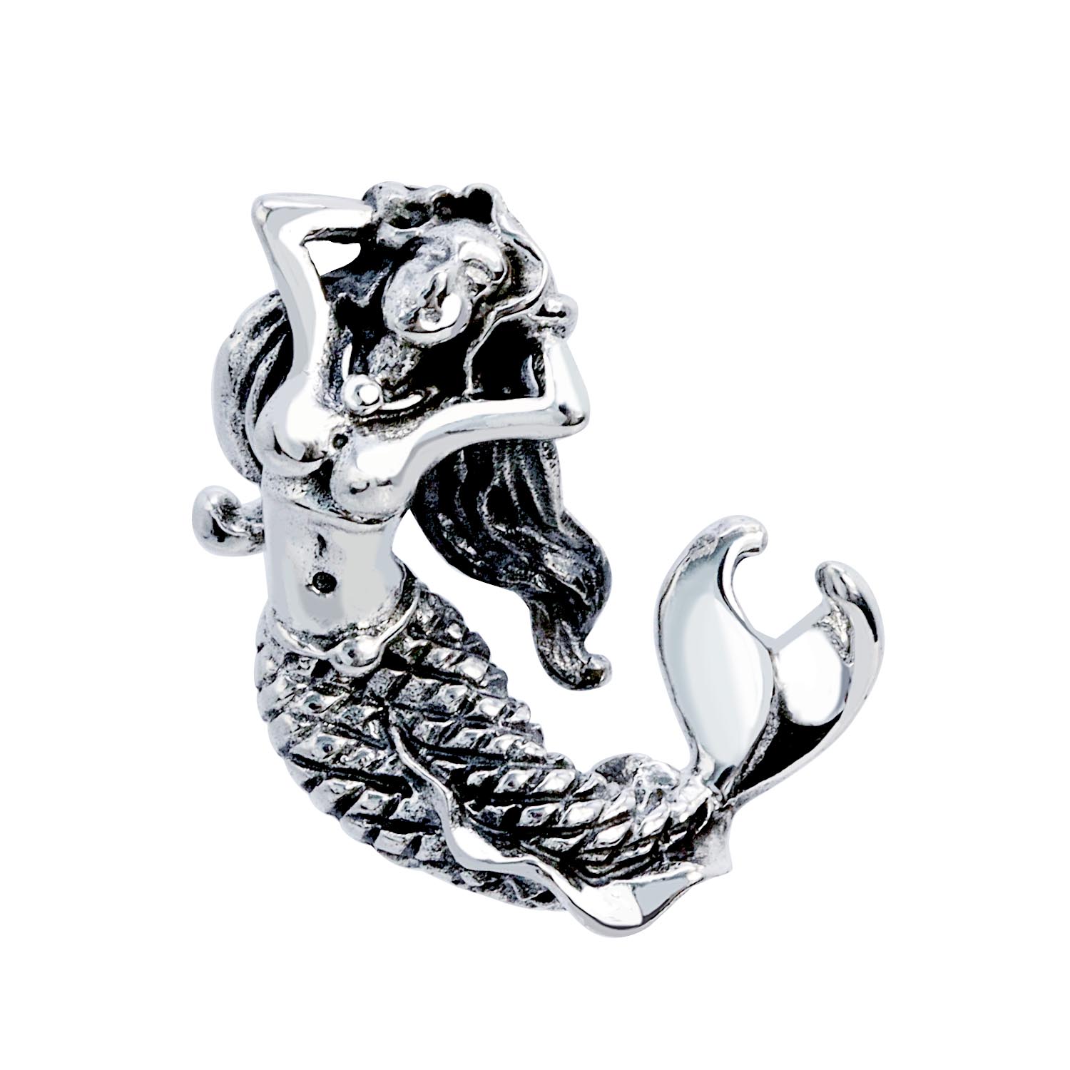 ペンダントトップ ネックレス トップ ハワイアンジュエリー マーメイド 人魚 メンズ レディース ユニセックス シルバー925 アクセサリー