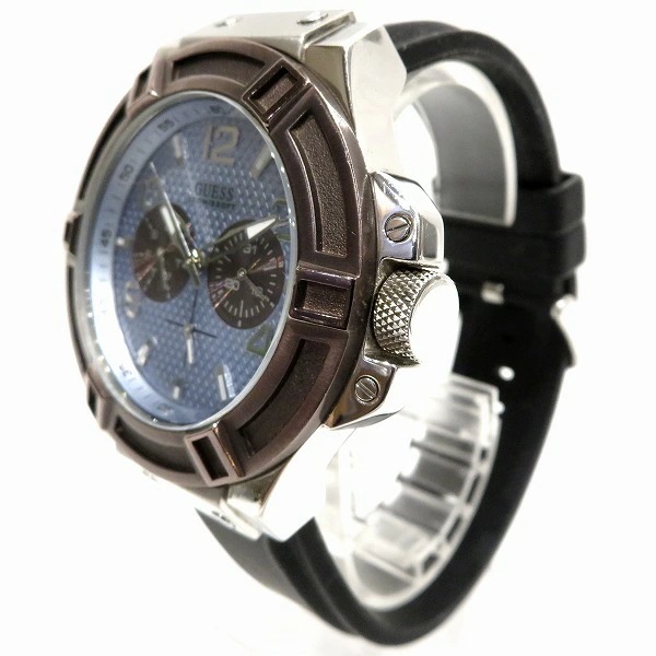 ゲス リガー W0040G10 クロノグラフ クォーツ 腕時計 メンズ 【中古】 ゲス リガー W0040G10 クロノグラフ クォーツ 腕時計 メンズ 【中古】