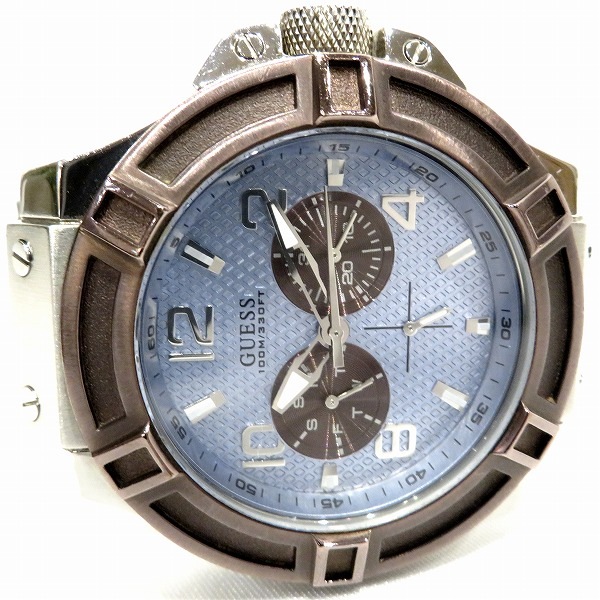 ゲス リガー W0040G10 クロノグラフ クォーツ 腕時計 メンズ 【中古】 ゲス リガー W0040G10 クロノグラフ クォーツ 腕時計 メンズ 【中古】