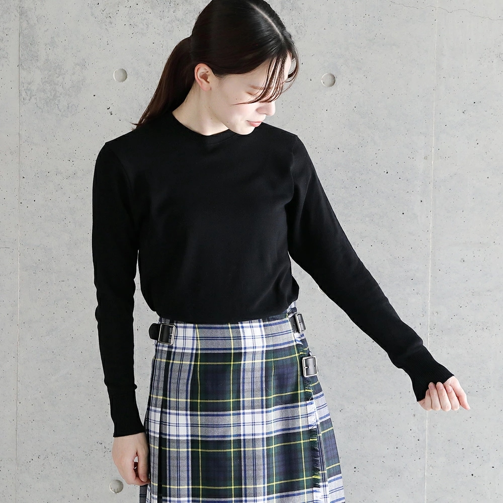 【2025秋冬】gicipi ジチピ フラーゴラ クルーネックジャストフィットニットソー 2513A イタリア ニット コットンニット 長袖 シンプル ベーシック クルーネック 2025AW