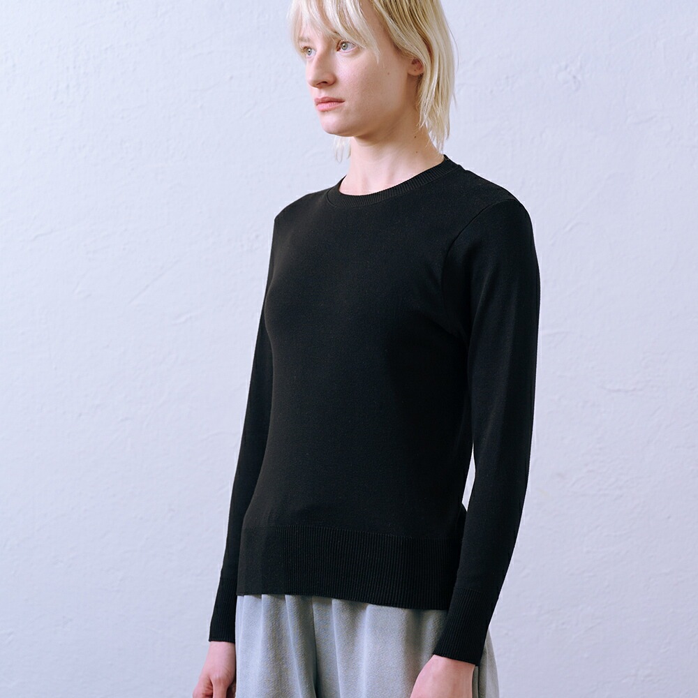 【2025秋冬】gicipi ジチピ フラーゴラ クルーネックジャストフィットニットソー 2513A イタリア ニット コットンニット 長袖 シンプル ベーシック クルーネック 2025AW