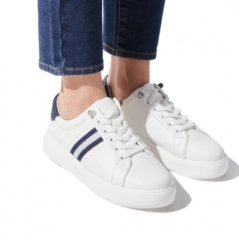 (Mook) レディースローガンウェビングポイントスニーカー 2色 (Mook) レディースローガンウェビングポイントスニーカー 2色