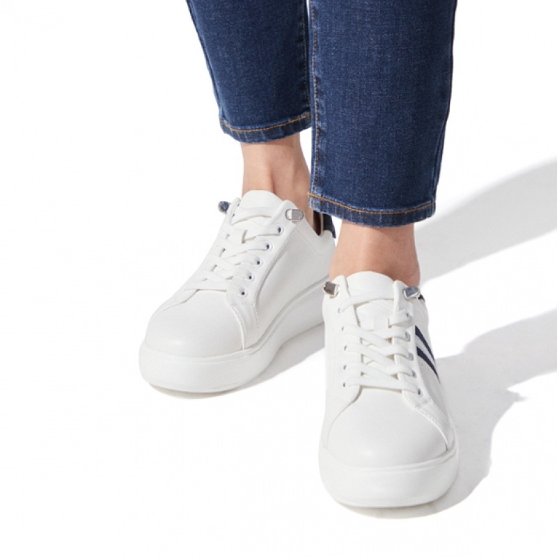 (Mook) レディースローガンウェビングポイントスニーカー 2色 (Mook) レディースローガンウェビングポイントスニーカー 2色