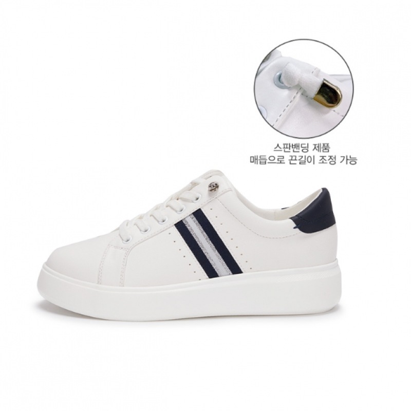 (Mook) レディースローガンウェビングポイントスニーカー 2色 (Mook) レディースローガンウェビングポイントスニーカー 2色