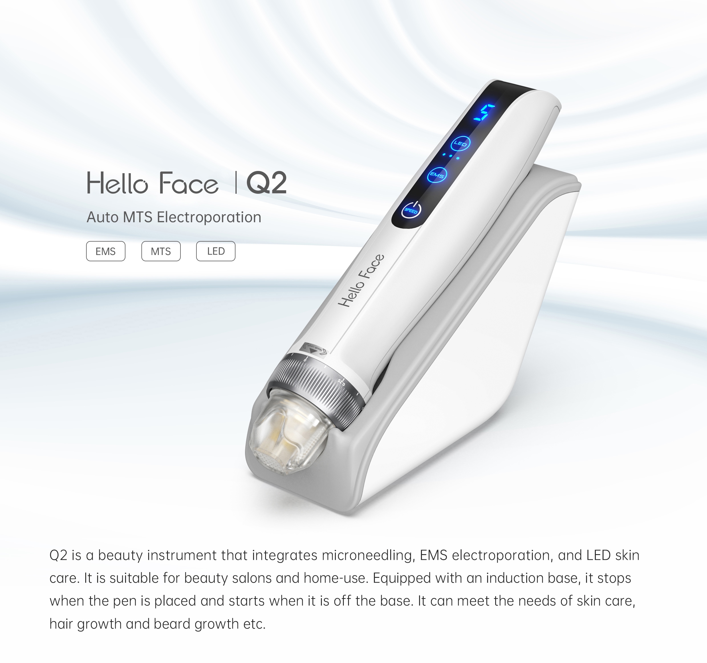Hello Face Q2 美顔器 自動MTS　美容機器　マイクロニードル美顔器 Hello Face Q2 美顔器 自動MTS 美容機器 マイクロニードル美顔器