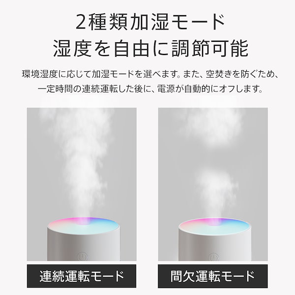 Qoo10] 加湿器 卓上 超音波 七色LED 次亜塩