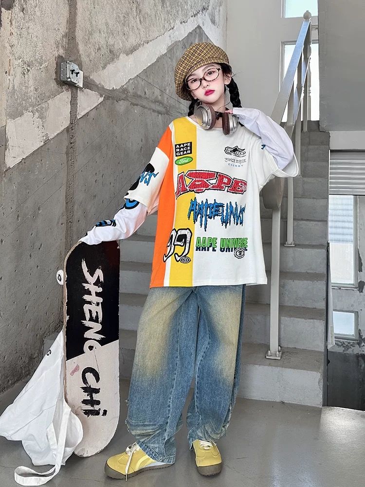 子供の街のダンスのファッション服のヒップホップの男の子の穴のジーパンのhiphopのスーツの出演服の女の子のジャズのダンスの服装 子供の街のダンスのファッション服のヒップホップの男の子の穴のジーパンのhiphopのスーツの出演服の女の子のジャズのダンスの服装