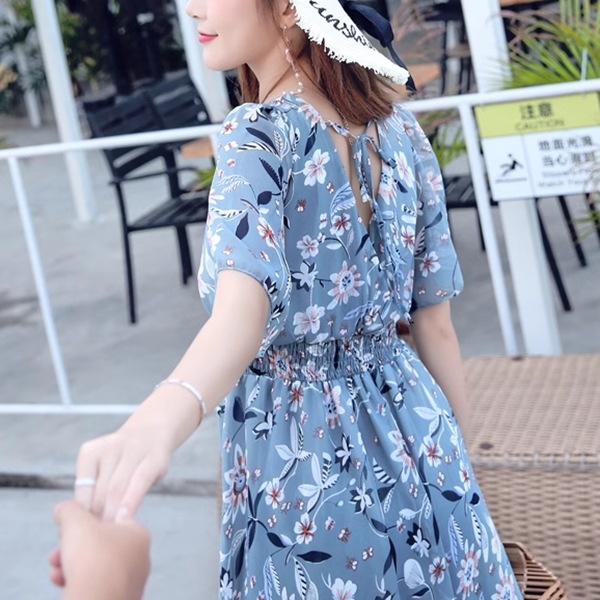 花柄ドレス レディース ワンピース ドレス フレア フレアスカート ロングスカート 膝下 ロング 半袖 Vネック ノーカラー フレア スリム Aライン フォーマル フェミニン ウエストマーク 花柄ドレス レディース ワンピース ドレス フレア フレアスカート ロングスカート 膝下 ロング 半袖 Vネック ノーカラー フレア スリム Aライン フォーマル フェミニン ウエストマーク