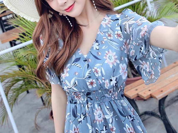 花柄ドレス レディース ワンピース ドレス フレア フレアスカート ロングスカート 膝下 ロング 半袖 Vネック ノーカラー フレア スリム Aライン フォーマル フェミニン ウエストマーク 花柄ドレス レディース ワンピース ドレス フレア フレアスカート ロングスカート 膝下 ロング 半袖 Vネック ノーカラー フレア スリム Aライン フォーマル フェミニン ウエストマーク