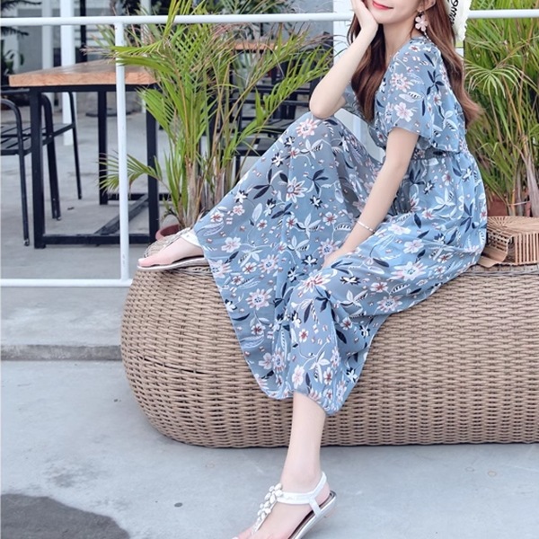 花柄ドレス レディース ワンピース ドレス フレア フレアスカート ロングスカート 膝下 ロング 半袖 Vネック ノーカラー フレア スリム Aライン フォーマル フェミニン ウエストマーク 花柄ドレス レディース ワンピース ドレス フレア フレアスカート ロングスカート 膝下 ロング 半袖 Vネック ノーカラー フレア スリム Aライン フォーマル フェミニン ウエストマーク