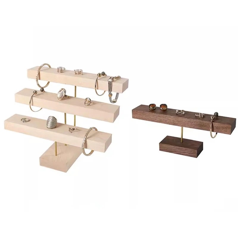 ジュエリー収納,リング,イヤリングを収納するための木製ネックレス棚