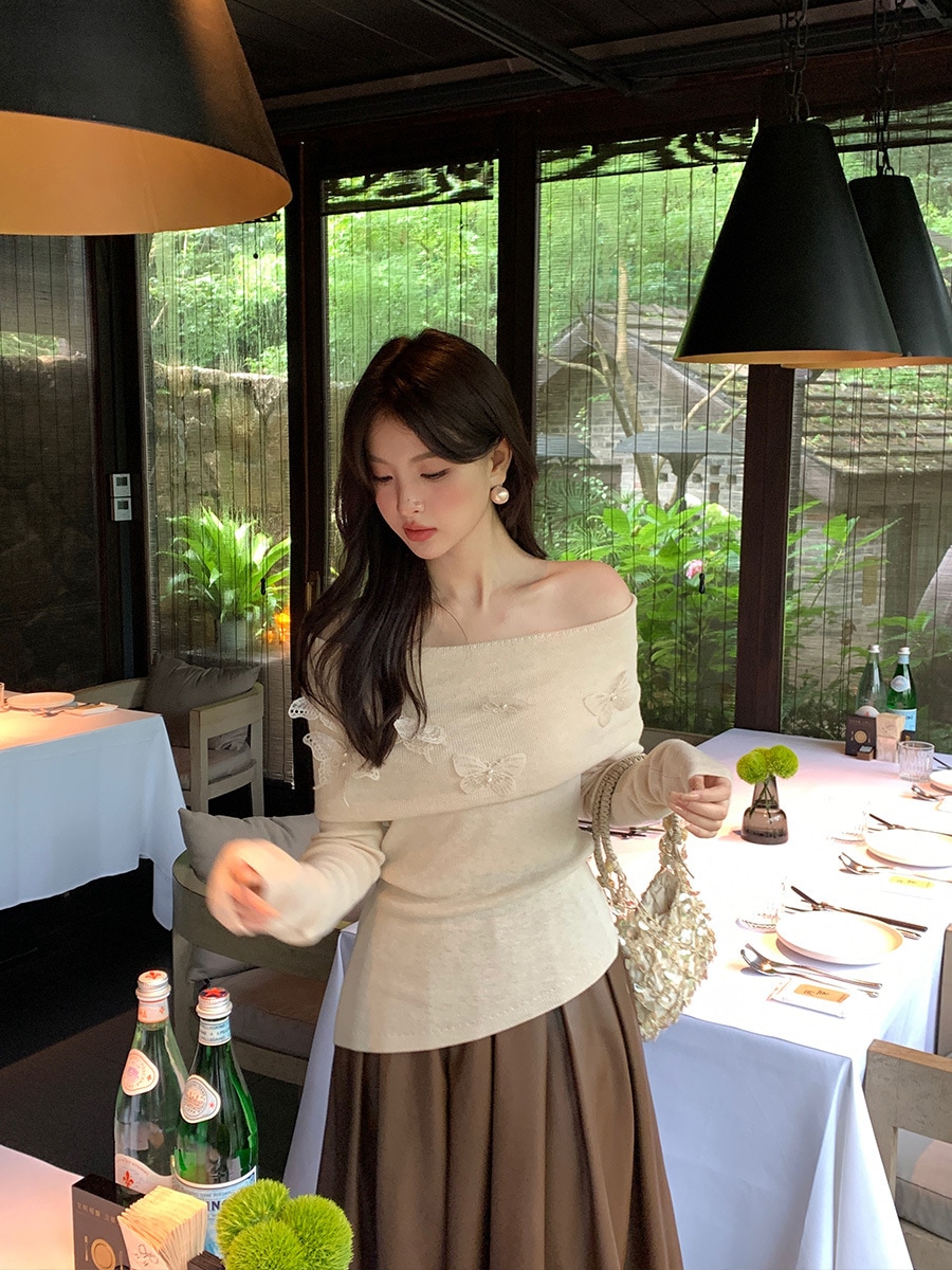 レディース秋ボトムシャツ 長袖ニット トップス レディース秋ボトムシャツ 長袖ニット トップス