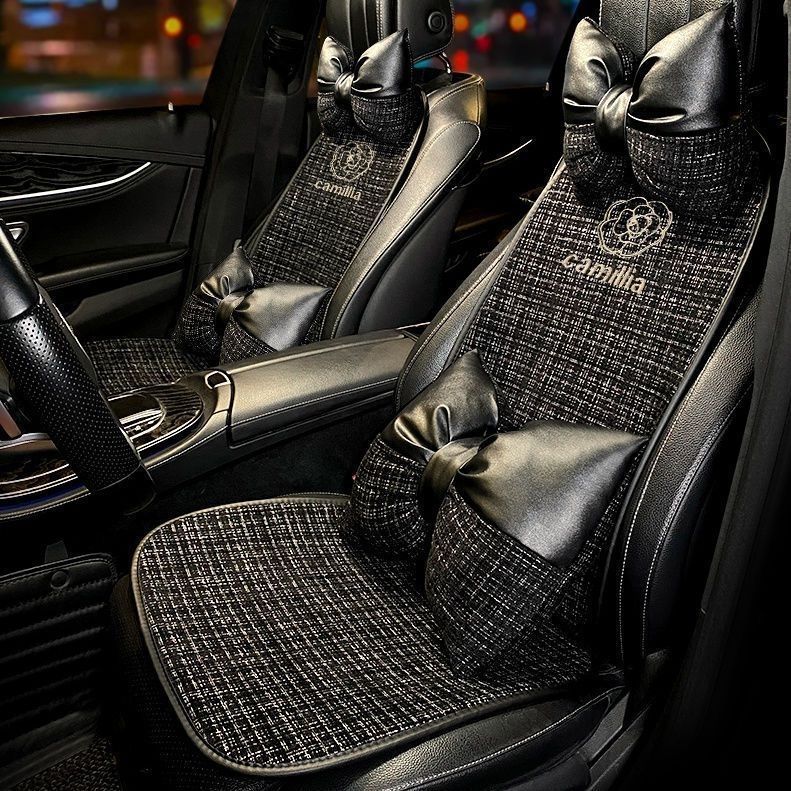 車内四綿麻屁クッション自動車シートクッション四通用簡約車クッション女性 車内四綿麻屁クッション自動車シートクッション四通用簡約車クッション女性